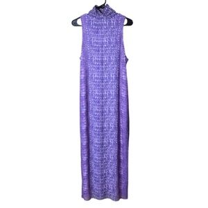 AFRM Purple Crocodile Mesh turtleneck sleeveless bodycon dress - NWT Size‎ XL